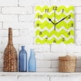 thumbnail image 3 of 7.78in Bright Chevron Pattern Square Wall and Table Clock Dual Use Vintage Design in Black or Gold, 3 of 10