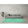 thumbnail image 3 of Ahgly Company Indoor Rectangle Persian Turquoise Blue Traditional Area Rugs, 2' x 5', 3 of 4