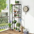thumbnail image 2 of Gymax Over The Toilet Storage 4-Tier Industrial Over-the-Toilet Space Saver Storage Rack Rustic Brown, 2 of 7