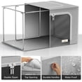 thumbnail image 2 of Storage Bins with Metal Frame - Stackable & Foldable Clothes Organizer Bags - Oxford Fabric Storage Containers with Large Clear Window & Carry Handles Organization for Bedding Linen & Clothing, 2 of 12