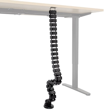 Mount-It! Black Cable Management Spine | 50  Length price history on PriceWatchPro
