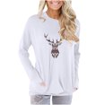 thumbnail image 1 of Mujeres Tallas grandes Casual Cuello redondo Suelto Impreso Bolsillo Manga larga Tops Mujer Blusa Fridja bvmnju3225, 1 of 5