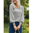 thumbnail image 4 of Zeagoo Womens Sweater 2025 Casual Cute Lightweight Puff Sleeve Cozy Crochet Knit Pullover Tops Blouse, 4 of 6