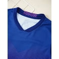 thumbnail image 6 of inlzdz Kids Football Kit Football Uniform Jerseys Soccer T-shirt and Mesh Shorts Set Soccer Tracksuit Sportswear Royal Blue 11-12, 6 of 7