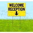 thumbnail image 1 of Welcome Reception Down (18" x 24") Yard Sign, Includes Metal Step Stake, 1 of 6