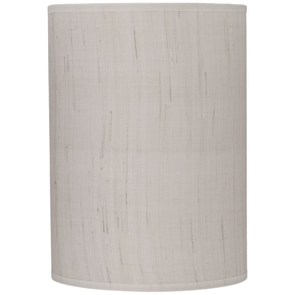 Springcrest Ivory Linen Small Drum Cylinder Lamp Shade 8" Top x 8" Bottom x 11" High (Spider) Replacement with Harp and Finial