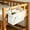 Beige, variant on ZZkhGO Non-Sag Canvas Bedside Caddy Organizer, Hanging Bed Storage Bag with Metal Hooks, Water Bottle Holders, Multi-Pocket Pouch for Dorm Bunk Bed Bedroom, Blue
