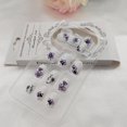 thumbnail image 2 of Square Press on Nails Extra Short Cute False Nails with Blue Sfumato Ink Flowers Designs White Full Cover Faux Nails Press ons for Women Fake Nails 24 Pcs, 2 of 8