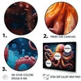 thumbnail image 3 of Designart "Expressionist Abyss With Octopus II" Octopus/Squid Wall Art Prints, 3 of 7