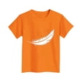 thumbnail image 4 of YUNAFFT T-Shirts Imprimés Orange pour Enfants Col Rond Manches Courtes Style Décontracté, 4 of 4