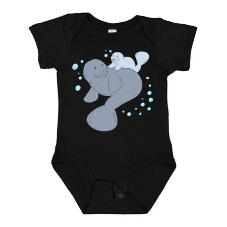

Inktastic Cute Manatees with Bubbles Gift Baby Boy or Baby Girl Bodysuit