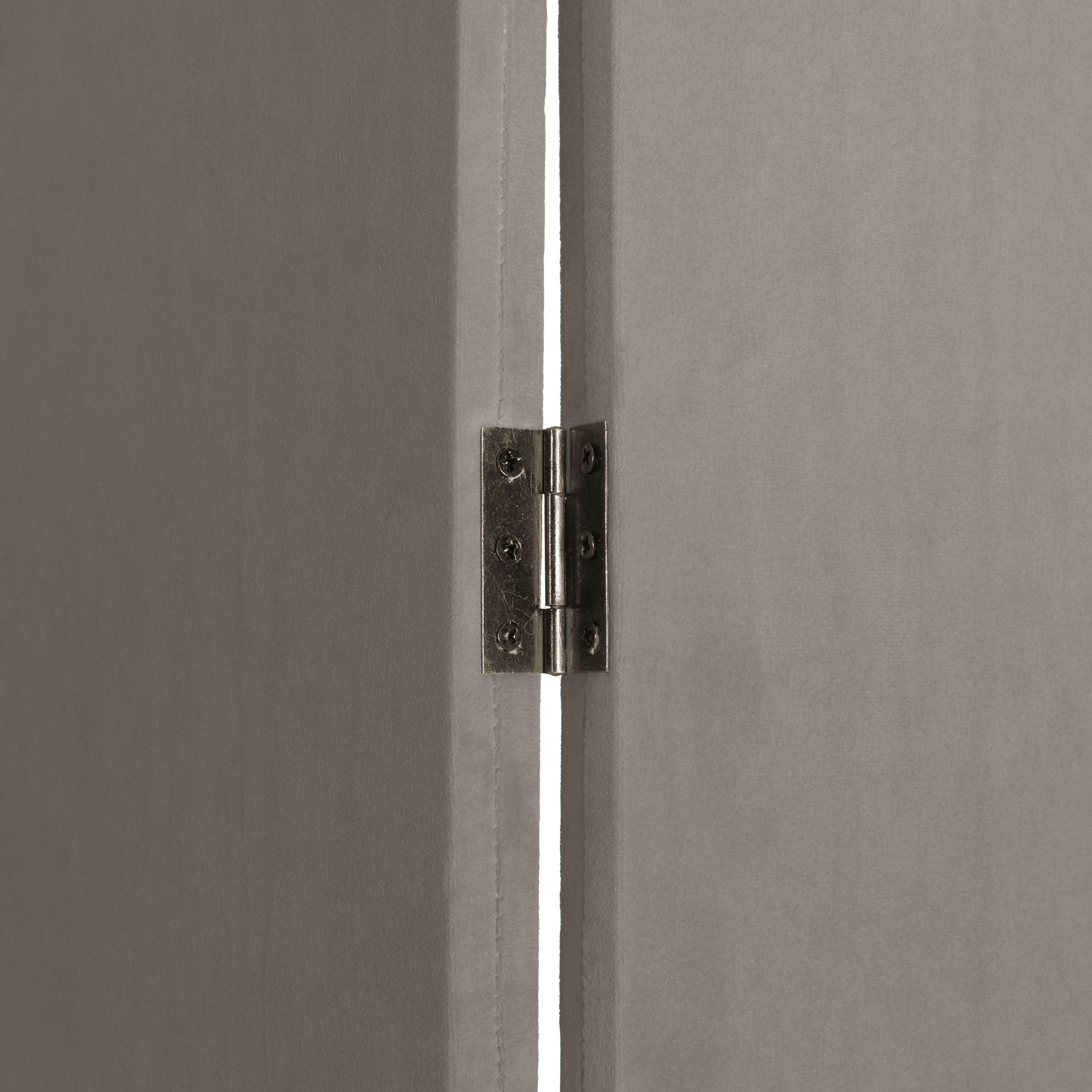 6 ft. Modern Arch Velvet Room Divider Charcoal 3 Panel