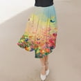 thumbnail image 5 of Xixinqiwan No Boundaries Women's and Women's Plus Skirts,Women's Boho Long Skirts Flowy High Waist Floral Maxi Skirt Summer Regular Trendy Skirts, 5 of 7