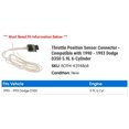 thumbnail image 2 of Throttle Position Sensor Connector - Compatible with 1990 - 1993 Dodge D350 5.9L 6-Cylinder 1991 1992, 2 of 2