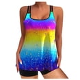 thumbnail image 1 of Conjunto de Traje de Baño Dividido de Mujeres, Tres Piezas Impreso Bikini Sexy para la Playa Y la Piscina, Traje de Baño sin Espalda con Almohadilla de Pecho, Nylon de Dos Piezas, 1 of 2