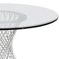 thumbnail image 3 of Hawthorne Collections Round Contemporary Stainless Steel Dining Table in Silver, 3 of 5
