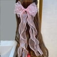 thumbnail image 4 of Qopobobo Toddler Headband Baby Girls Bows Headbands Nylon Hairbands Ribbon Bow Hair Accessories for Newborns Infants Toddlers and Kids Pink,1-13 Years, 4 of 4