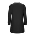 thumbnail image 4 of USSUMA Casual Dresses for Women Women'S Casual Dresses Long Sleeve Crew Neck Casual Solid Color Dress with Pocket Hoodie Maxi Dress Elegant Skirts Lightweight Dress Street Black Dress Size-L, 4 of 5