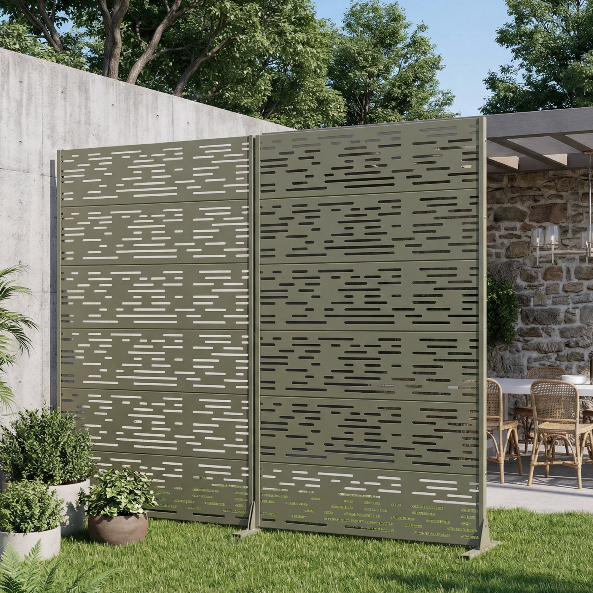 Outdoor Metal Privacy Screen