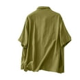 thumbnail image 2 of Blusa holgada informal vintage para mujer, de color liso, con peplum y manga larga, de lino, tallas M-XXL, adecuada para otoño/invierno/primavera, 2 of 8