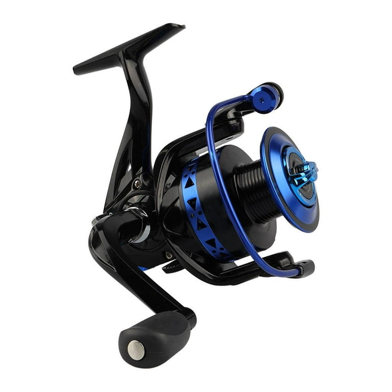 Fishing Reel, High Reel with 5.2:1 Gear Ratio, 15lb Powerful Dr System, Aluminum Spool for Fresh Water and Saltwater - Black, 4000