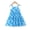 Blue, variant on 4T Baby Girls Dress 5T Girls Sleeveless Dress Flower Print Toddler Girls Summer Floral Dress Suspender Dress Pink