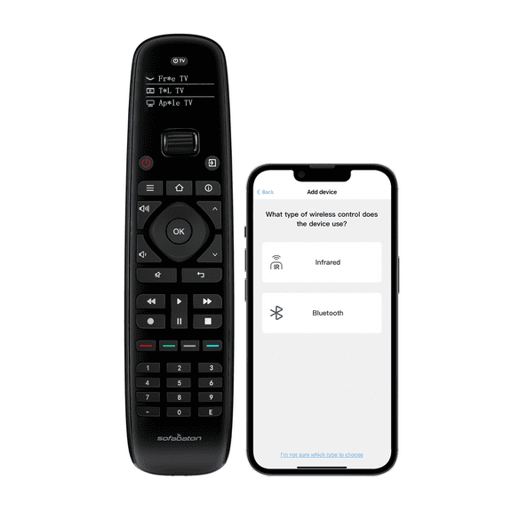 SofaBaton U2 Universal Remote Upgrade Backlit Button,improved scroll, All in One Universal Remote Control with App Control, Custom Macros, Compatible with Smart TVs,Sound Bar and DVD