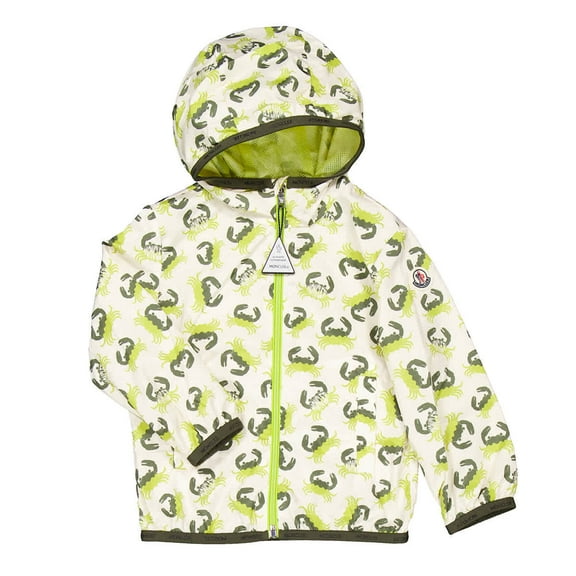 Moncler Boys Carama Crab Print Hooded Jacket, Size 18/24M