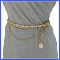 thumbnail image 2 of Vocoste 1 Pc Waist Chain Fashion Adjustable for Women White Gold Tone, 2 of 6