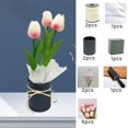 thumbnail image 3 of Flores de Tulipanes Artificiales Sunnimix en Maceta Rosa Claro 15x3 cm, 3 of 6