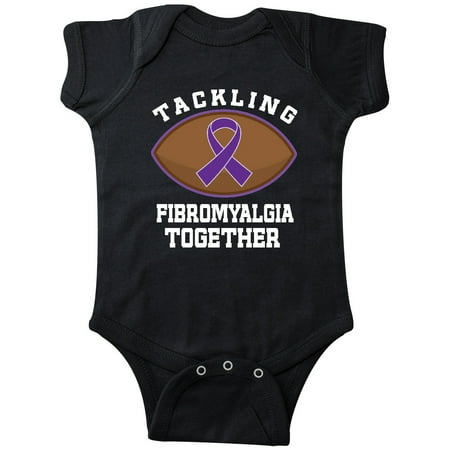 

Inktastic Fibromyalgia Awareness Ribbon Football Gift Baby Boy or Baby Girl Bodysuit