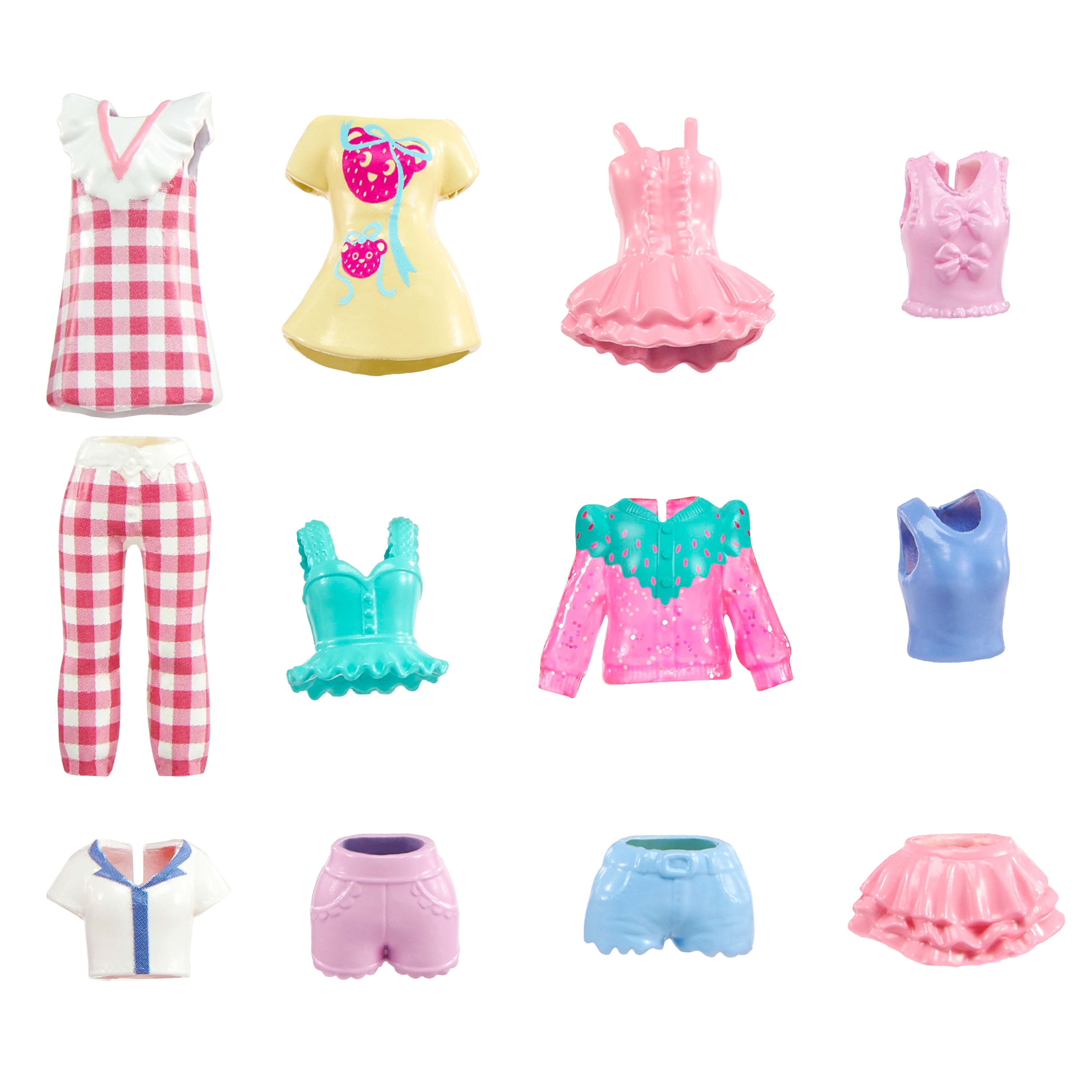 Polly Pocket Medium Fashion Pack, Travel Toy with Doll and Clothing Accessories, Strawberry Garden Theme
