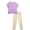 Lilac Beige, variant on RBX Girls Pants Set - 2 Piece Active Ribbed Girls T-Shirt and Woven Tech Cargo Pants (7-12)