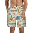 thumbnail image 2 of Uemuo Jungle Animals Pattern Men's Swim Trunks Hawaiian Beach Bathing Suit Swimsuits Beach Quick-Dry Shorts with Pockets-, 2 of 9