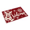 thumbnail image 1 of TIELUTT Door Mat Reindeer Snowflake Welcome Mat Non and Washable Front Door Mat Suitable for Small Blanket Remnant Rug Furry Area Rugs 8x10 Shag Area Rugs for Living Room Mauve Throw Blanket, 1 of 2