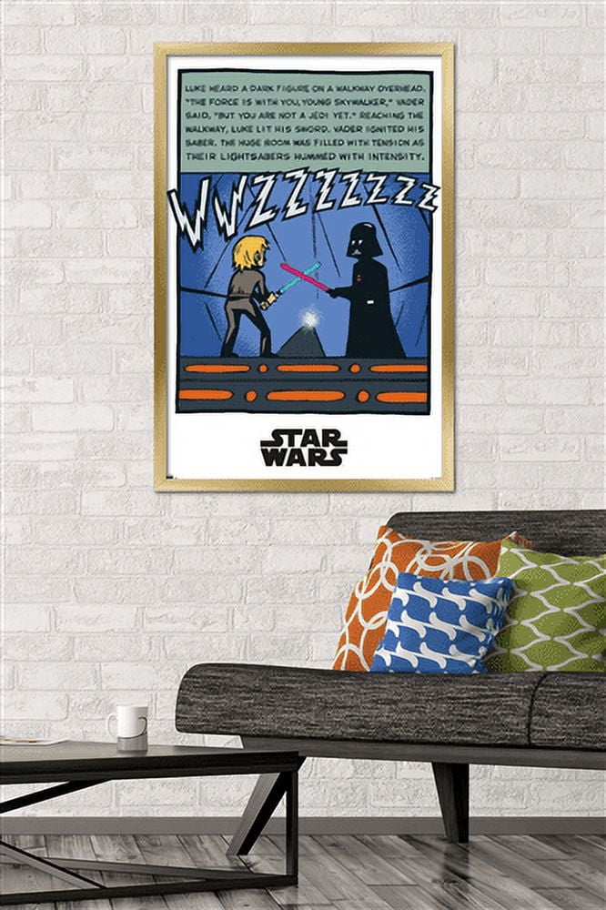Star Wars: Return of the Jedi - Dual Panel Wall Poster, 22.375" x 34", Framed