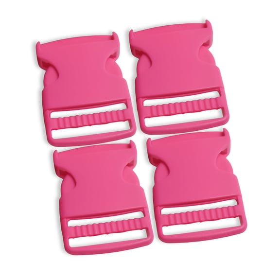 4 Pcs Plastic Side Release Buckles Pink 1.5 inch Buckles for Straps 38mm Perfect for Paracord Bracelets Craft Accessories Backpack Straps and Pet Collars Strap Webbing Backpack Accessories
