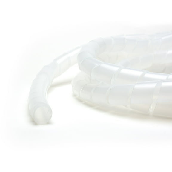 Secure Cable Ties 1/8 Inch Clear Polyethylene Spiral Wrap - 50 Feet