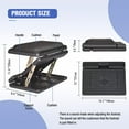 thumbnail image 2 of Adjustable Footrest with Removable Foam Cushion, Under Desk Footrest with Massage Beads for Car, Home, Office Stool, 4-Level Height for Improved Posture Back&Hip Pain Relief(Black Plus), 2 of 15