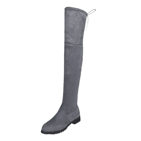 HSMQHJWE Over The Thigh Boots For Women Long Boots Women No Heel Heels Shoes Comfort Winter The Knee Boots Long Over Boots Boots Women Women S Boots Platform Knee Boots For Women