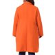 thumbnail image 3 of Abrigo de invierno de doble botonadura con cuello de muesca para mujer de tallas grandes Agnes Orinda 3X Naranja, 3 of 6