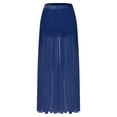 thumbnail image 4 of Oyolan Women's Long Maxi Dance Skirt Fairy Lyrical Dance Skirt Ballet Modern Dance wear Navy Blue M, 4 of 9