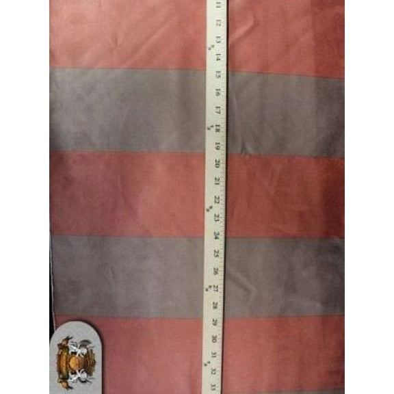 STRIPE SUEDE BROWN AND ORANGE 60" BY THE YARD