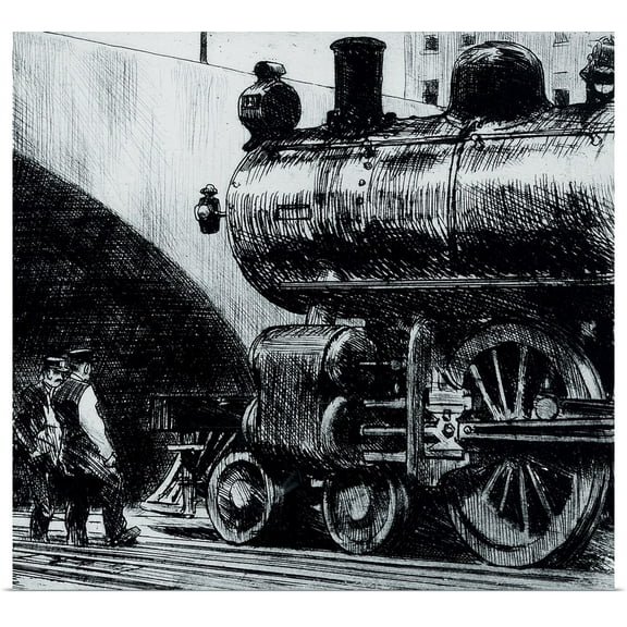 Great BIG Canvas | Rolled Edward Hopper Poster Print entitled The Locomotive