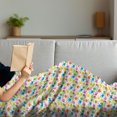 thumbnail image 3 of Colorful Soft Flannel Fleece Blanket, Pattern with Rough Grungy Hand Prints Freedom Happiness Party with Friends Theme, Cozy Plush for Indoor and Outdoor Use, 60" x 80", Multicolor, by Ambesonne, 3 of 5
