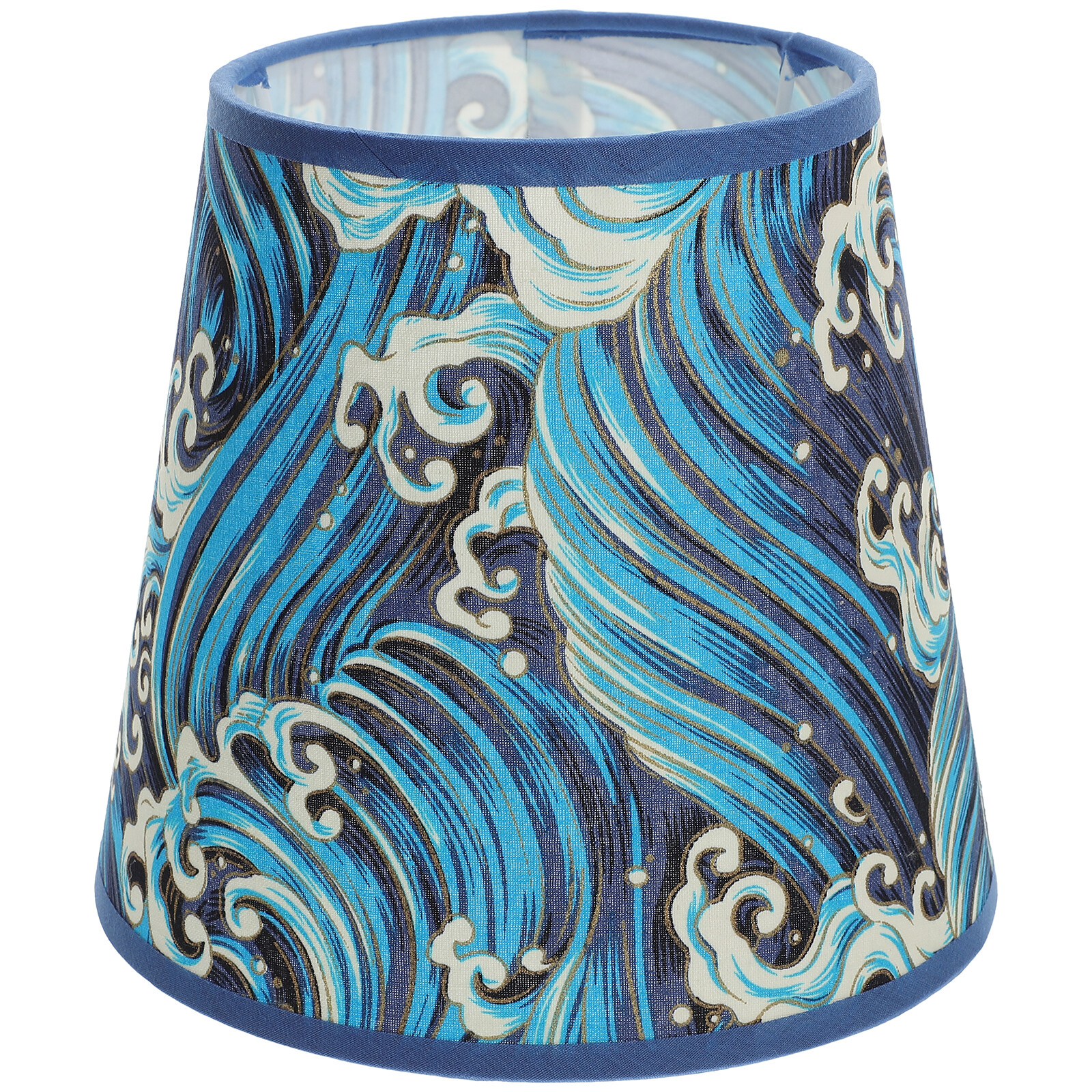Fabric Lamp Shade Sea Wave Pattern Lamp Shade Desk Lamp Cover