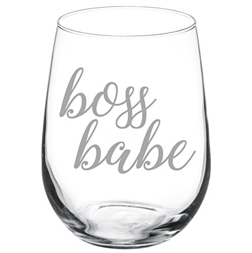 Wine Glass Goblet Boss Lady 10 oz 