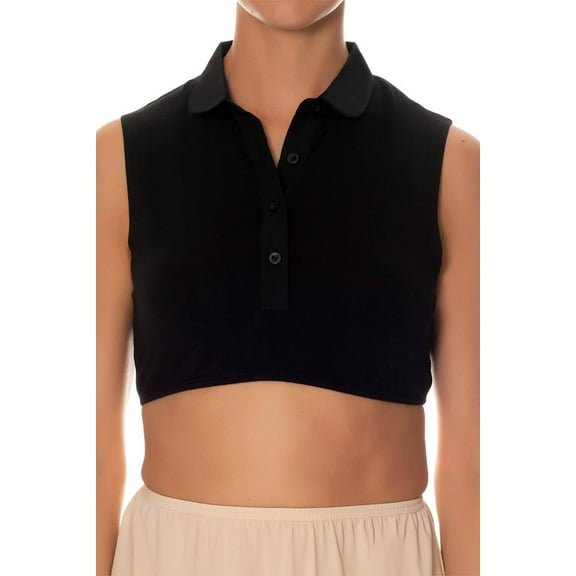 Gemsli Sleeveless Crop Shell Top with Round Collar SH322