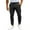 Black, variant on WTOBBY Men's Multi-color Sports Pants for Spring and Autumn Casual Wear, Loose Tied Long Trousers with Comfortable Fit, Stylish and Functional Design,Black L