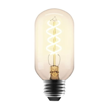 Better Homes & Gardens LED Vintage Style Light Bulb, T45 40 watts Soft White Spiral Filament, Medium Base, Dimmable, 2 Pack